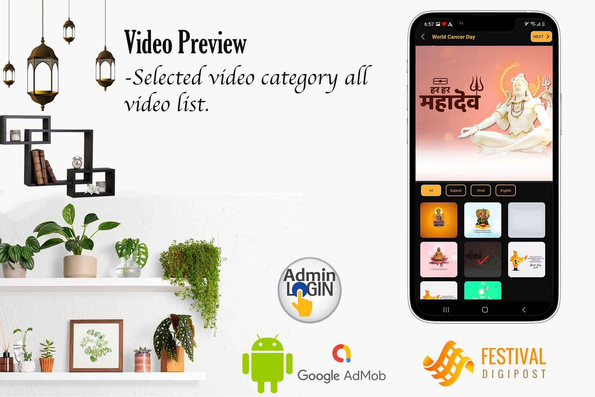 Festival Post, Brands.live or AdBanao Festival Poster Maker clone  Android App