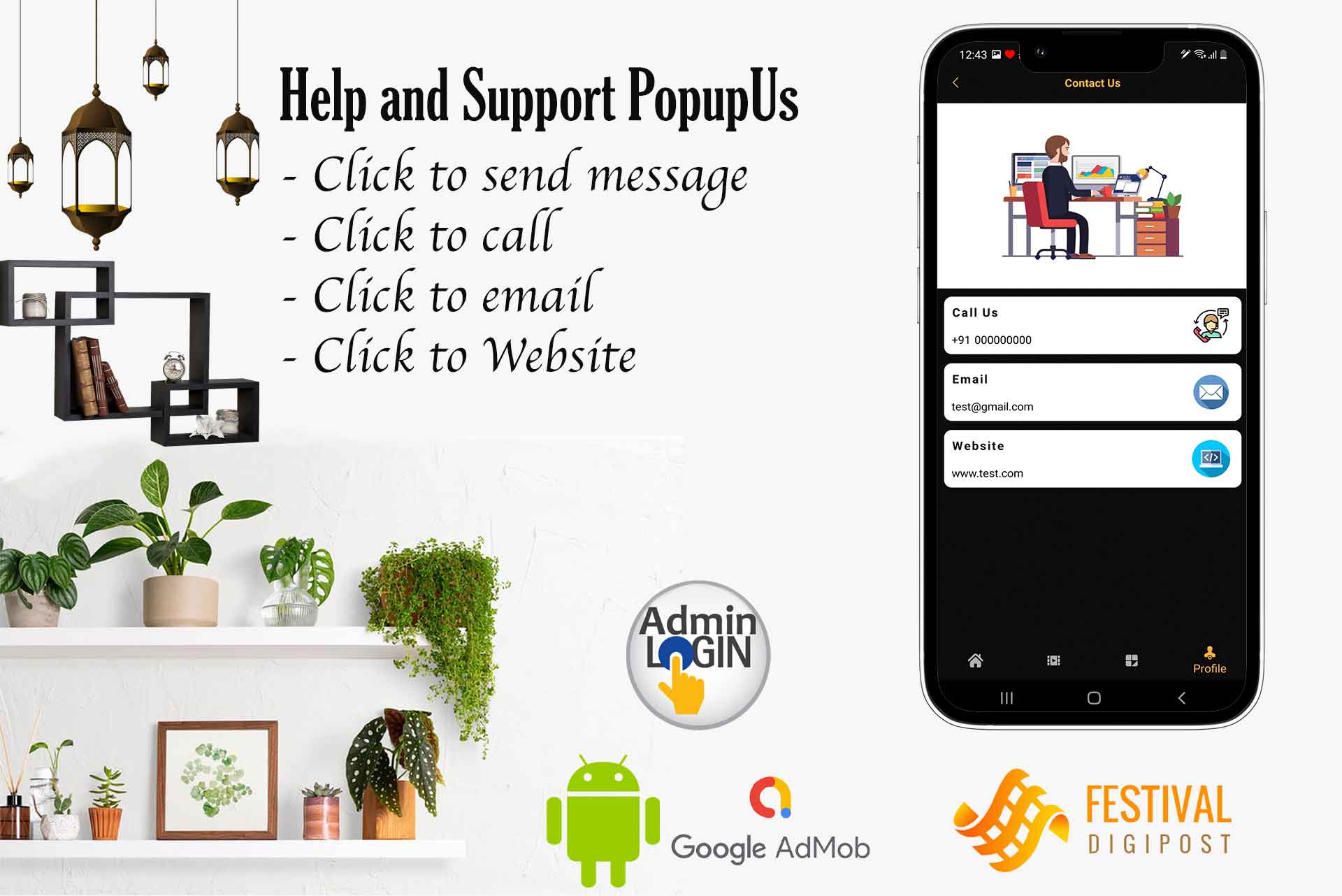 Festival Post, Brands.live or AdBanao Festival Poster Maker clone  Android App